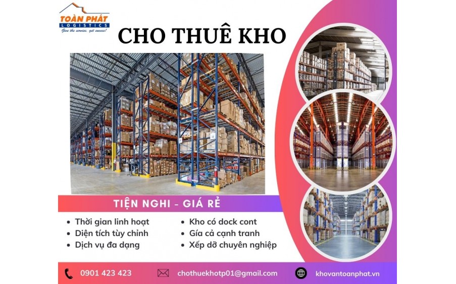 Toàn Phát Logistics cho thuê kho tối thiểu 50m2